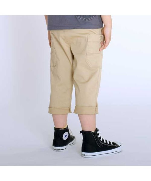 KPBOY(ケーピーボーイ)ストレッチツイルのカーゴ風7分丈パンツ(110～130) 人気・おすすめ｜使いやすい・旅行におすすめ 品質保証 全国発送 日本国内発送・最短翌日お届け