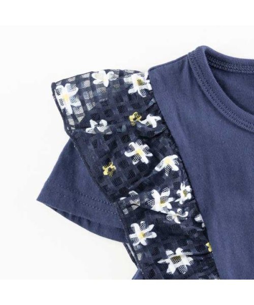 KP(ケーピー)/KP(ケーピー)デイジーチェック柄の肩フリル半袖Tシャツ(110～130)/img06