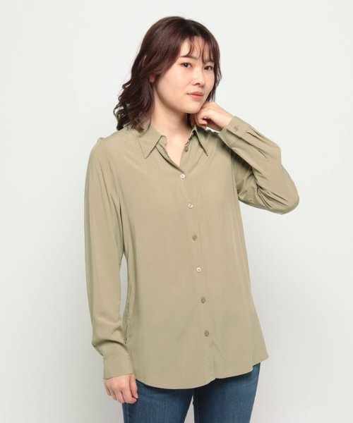 BENETTON (women)(ベネトン（レディース）)/ビスコース100%レギュラーフィット長袖シャツ・ブラウス/img50