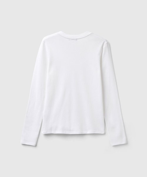 BENETTON (women)(ベネトン（レディース）)/ロゴ刺繍入りUネック長袖Tシャツ・カットソー/img11