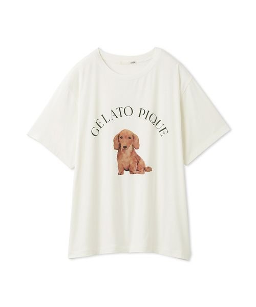 gelato pique(gelato pique)/DOG柄ワンポイントTシャツ/img29