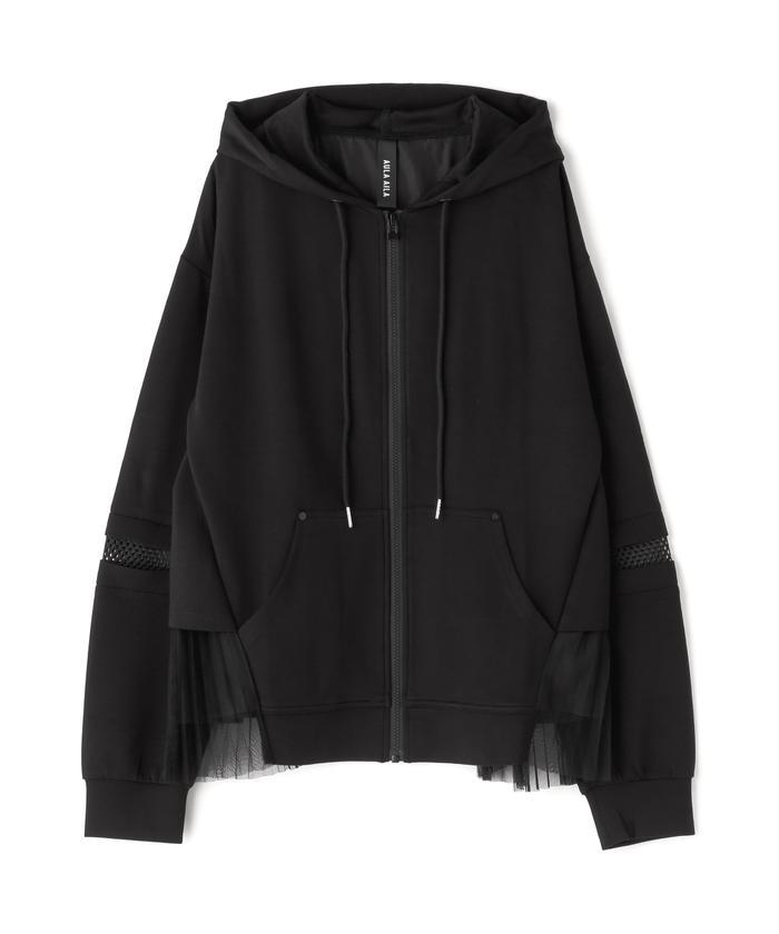 AULA AILA/アウラアイラ/別注プリーツフーディー - パーカーオンライン