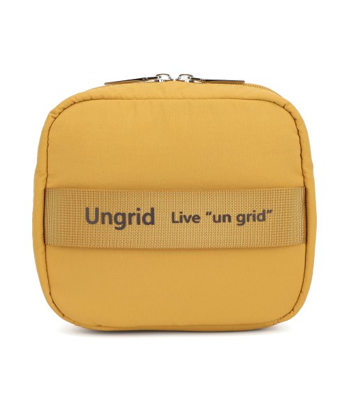 UNGRID bag(アングリッド　バッグ)/撥水ソフトナイロン ロゴテープ 多機能化粧ポーチ/img06