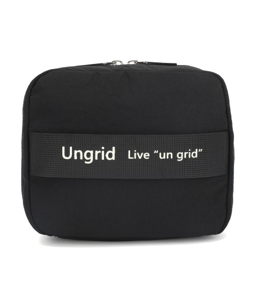 UNGRID bag(アングリッド　バッグ)/撥水ソフトナイロン ロゴテープ 多機能化粧ポーチ/img07