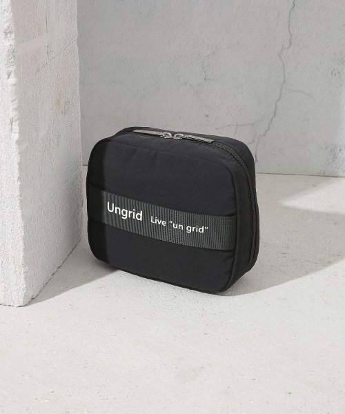 UNGRID bag(アングリッド　バッグ)/撥水ソフトナイロン ロゴテープ 多機能化粧ポーチ/img08