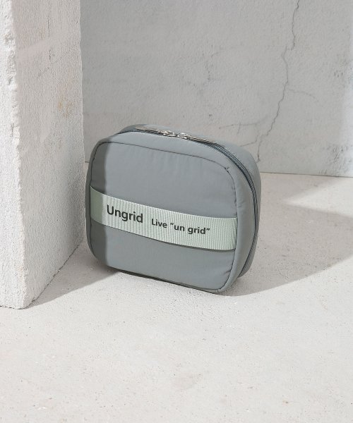 UNGRID bag(アングリッド　バッグ)/撥水ソフトナイロン ロゴテープ 多機能化粧ポーチ/img12