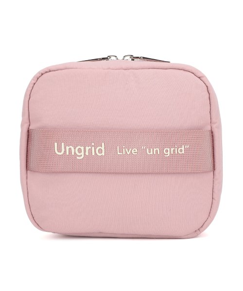 UNGRID bag(アングリッド　バッグ)/撥水ソフトナイロン ロゴテープ 多機能化粧ポーチ/img13