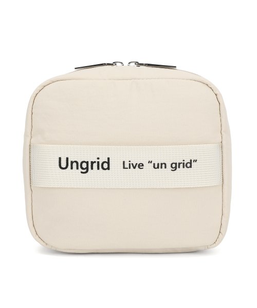 UNGRID bag(アングリッド　バッグ)/撥水ソフトナイロン ロゴテープ 多機能化粧ポーチ/img20