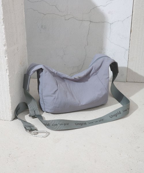 UNGRID bag(アングリッド　バッグ)/牛革付属　軽量撥水ソフトナイロン　大容量ショルダーバッグ　カラビナ　キー収納ポケット付/img50