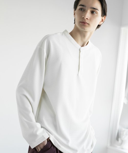 aimoha(aimoha（アイモハ）)/aimoha men HENLEY NECK PULLOVER ヘンリーネックプルオーバー/img06