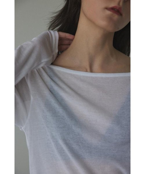 BLACK BY MOUSSY(ブラックバイマウジー)/boat neck sheer tops/img04