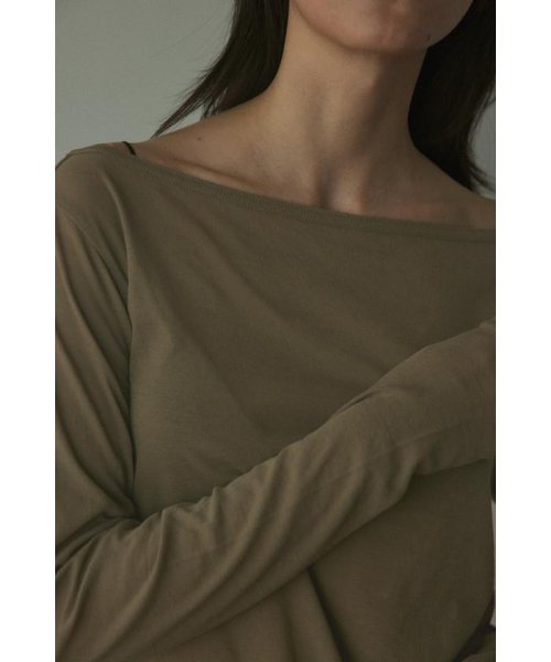 BLACK BY MOUSSY(ブラックバイマウジー)/boat neck sheer tops/img25