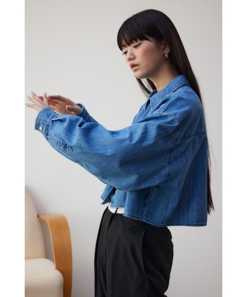 AZUL by moussy(アズールバイマウジー)/DENIMショートキリカエシャツ/img02