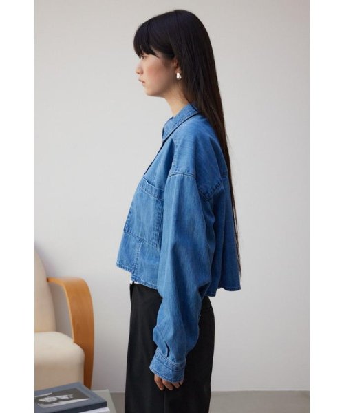 AZUL by moussy(アズールバイマウジー)/DENIMショートキリカエシャツ/img05