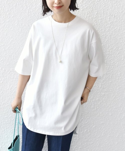 SHIPS WOMEN(シップス　ウィメン)/《予約》*バリエーション ネック スリット ビッグ TEE ◆/img21