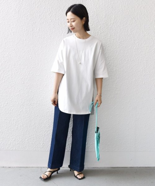 SHIPS WOMEN(シップス　ウィメン)/《予約》*バリエーション ネック スリット ビッグ TEE ◆/img25