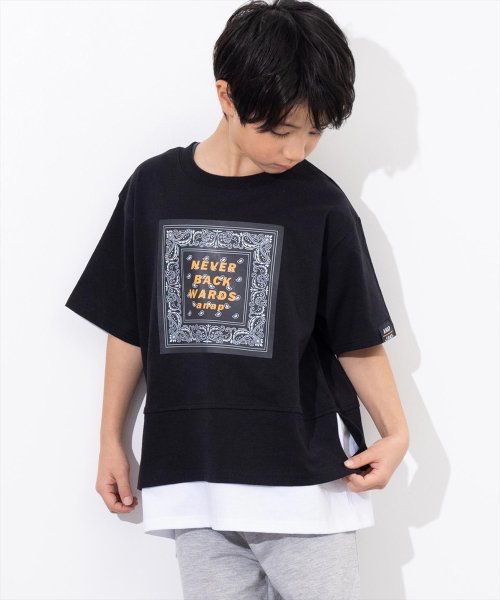 ANAP KIDS(アナップキッズ)/バンダナプリント レイヤード風 Tシャツ/img07