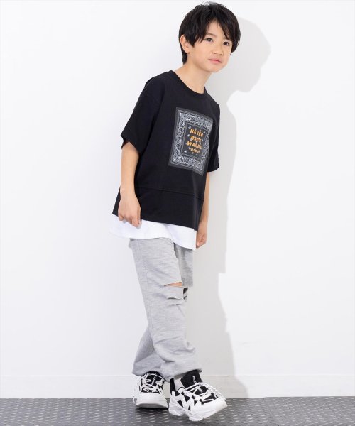 ANAP KIDS(アナップキッズ)/バンダナプリント レイヤード風 Tシャツ/img11