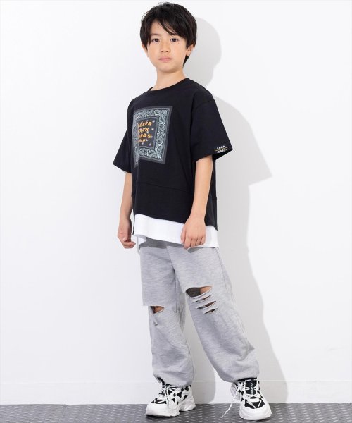 ANAP KIDS(アナップキッズ)/バンダナプリント レイヤード風 Tシャツ/img12