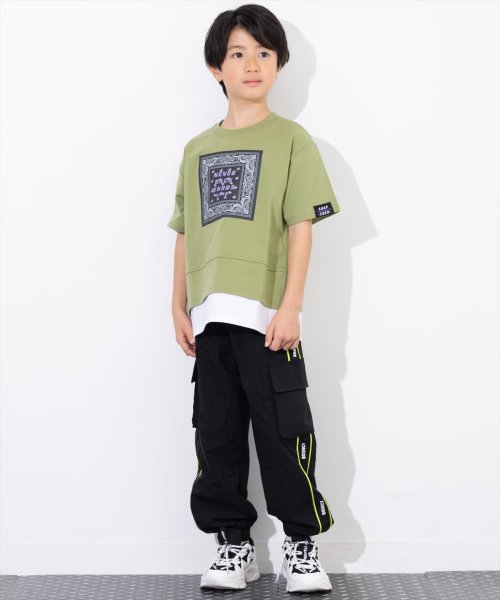 ANAP KIDS(アナップキッズ)/バンダナプリント レイヤード風 Tシャツ/img18