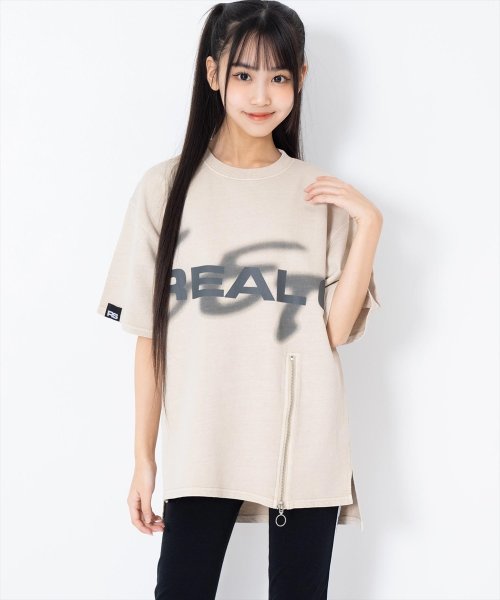 ANAP　GiRL(アナップガール)/R+S【リラスポ】ジップ デザイン ミニ 裏毛 ユーズド 加工 Tシャツ (ユニセックスアイテム)/img08