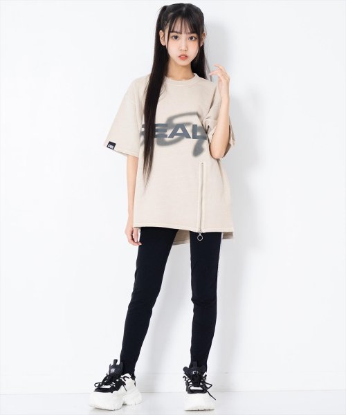 ANAP　GiRL(アナップガール)/R+S【リラスポ】ジップ デザイン ミニ 裏毛 ユーズド 加工 Tシャツ (ユニセックスアイテム)/img11