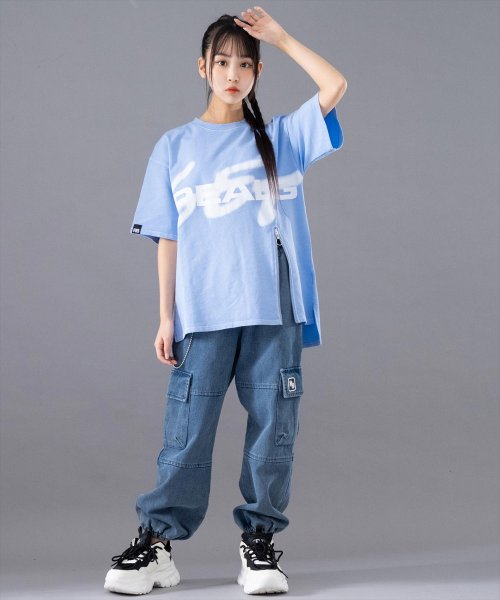 ANAP　GiRL(アナップガール)/R+S【リラスポ】ジップ デザイン ミニ 裏毛 ユーズド 加工 Tシャツ (ユニセックスアイテム)/img17