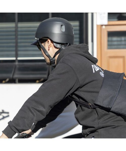 kumoa(クモア)/クモア kumoa ヘルメット 自転車 レザーバイザー 大人用 メンズ レディース CEマーク 安全 通気性 調整 パッド つば ブラック ネイビー オリーブ /img03