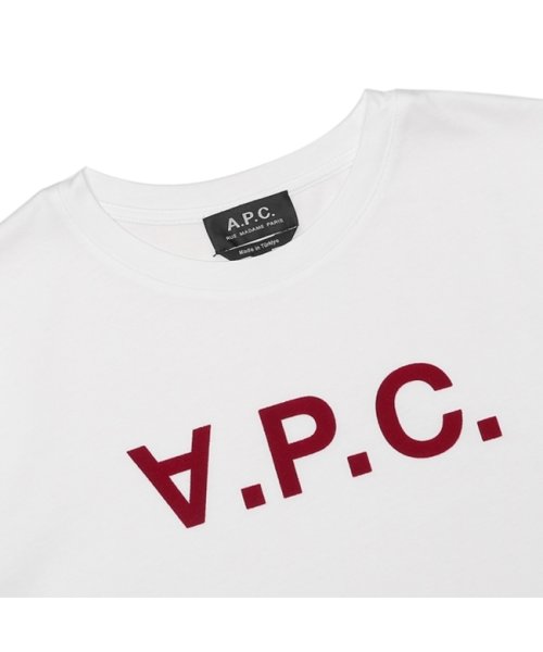 A.P.C.(アーペーセー)/アーペーセー Tシャツ カットソー ホワイト レッド レディース APC F26944 COBQX TAB/img03
