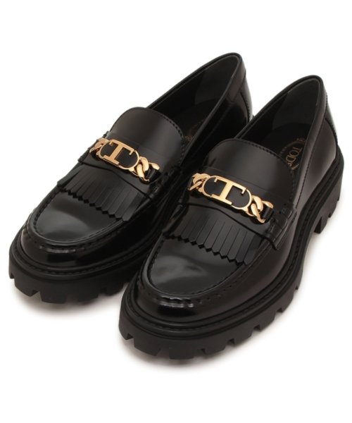 TODS(トッズ)/トッズ ローファー オックスフォード フリンジ ローファー Tチェーン ブラック レディース TODS XXW08J0GF80 SHA B999/img01