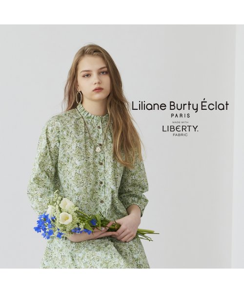 Liliane Burty ECLAT(リリアンビューティエクラ)/【S・Mサイズ】リバティガーデンプリント　ブラウス［セットアップ可］　/img01