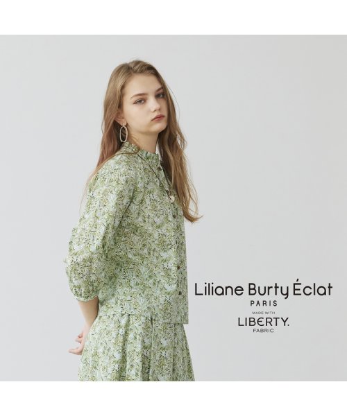 Liliane Burty ECLAT(リリアンビューティエクラ)/【S・Mサイズ】リバティガーデンプリント　ブラウス［セットアップ可］　/img02