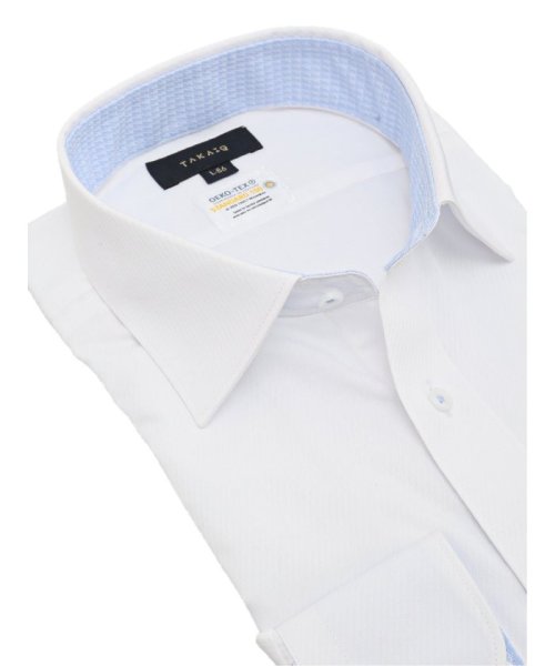 TAKA-Q(タカキュー)/形態安定 吸水速乾 スタンダードフィット ワイドカラー長袖シャツ 長袖 シャツ メンズ ワイシャツ ビジネス ノーアイロン 形態安定 yシャツ 速乾/img01