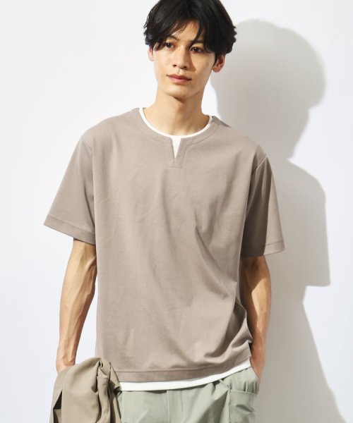 THE SHOP TK(ザ　ショップ　ティーケー)/【ブランド定番／1枚でコーデが決まる！】ポンチキーネック半袖Tシャツ/img06