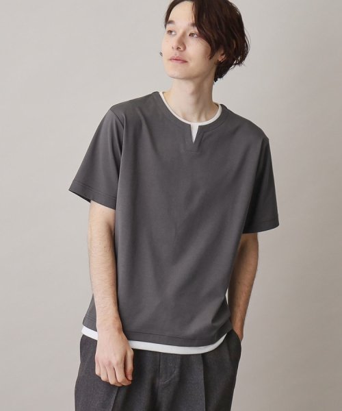 THE SHOP TK(ザ　ショップ　ティーケー)/【ブランド定番／1枚でコーデが決まる！】ポンチキーネック半袖Tシャツ/img17