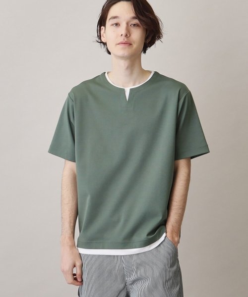 THE SHOP TK(ザ　ショップ　ティーケー)/【ブランド定番／1枚でコーデが決まる！】ポンチキーネック半袖Tシャツ/img22