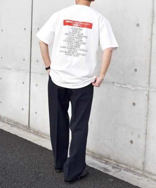 SHIPS any MEN(シップス　エニィ　メン)/【SHIPS any別注】La Hutte: ワンポイント ロゴ / バックプリント デザイン Tシャツ◇/img04