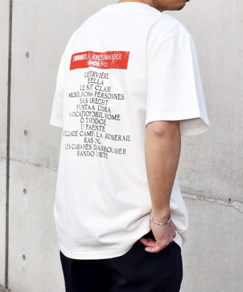 SHIPS any MEN(シップス　エニィ　メン)/【SHIPS any別注】La Hutte: ワンポイント ロゴ / バックプリント デザイン Tシャツ◇/img08