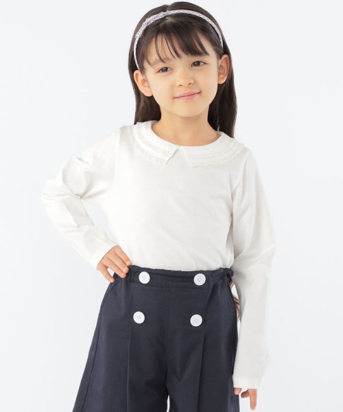 SHIPS KIDS(シップスキッズ)/SHIPS KIDS:100～130cm / レース カラー 長袖 TEE/img01