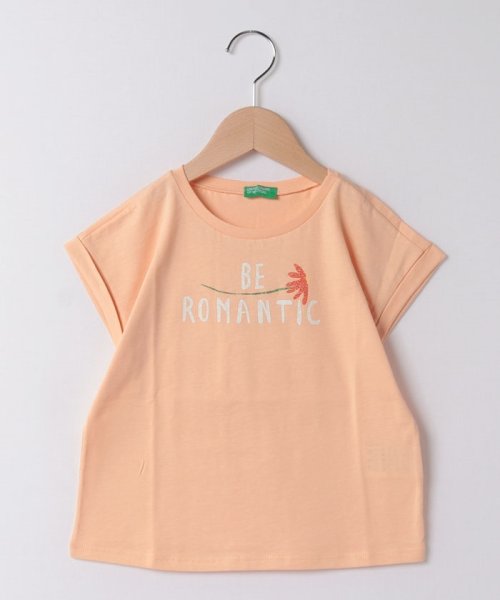 BENETTON (UNITED COLORS OF BENETTON GIRLS)(ユナイテッド　カラーズ　オブ　ベネトン　ガールズ)/キッズフロントグリッタープリント半袖Tシャツ・カットソーG/img05