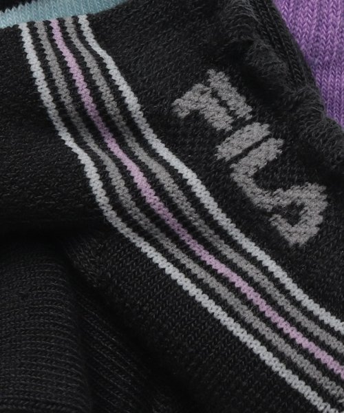 FILA socks Kids(フィラ　ソックス　キッズ)/【キッズ】ロゴアンクルソックス 3足組 ガールズ/img01