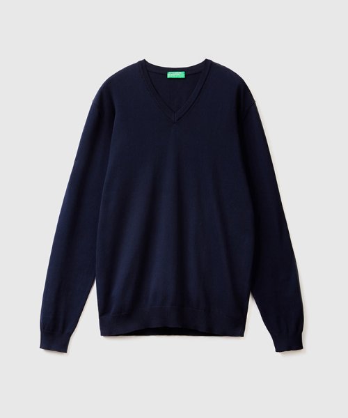 BENETTON (mens)(ベネトン（メンズ）)/コットン100％無地Vネック長袖ニットセーターB/img13