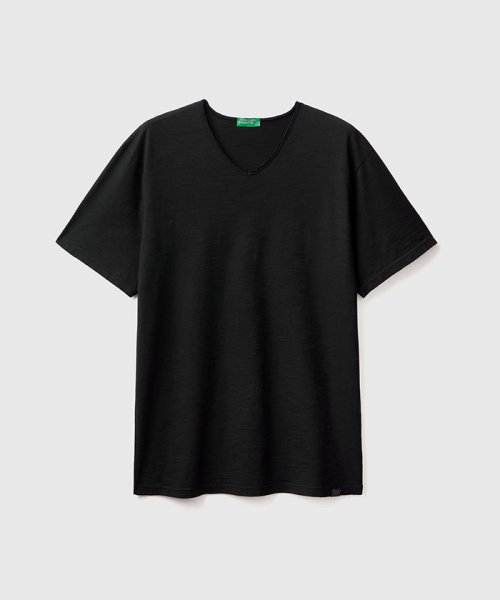 BENETTON (mens)(ベネトン（メンズ）)/スラブコットンVネック半袖Tシャツ・カットソー/img02