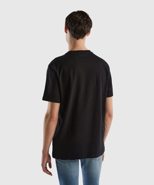 BENETTON (mens)(ベネトン（メンズ）)/ブランドロゴワッペン付きクルーネック半袖Tシャツ・カットソー/img01