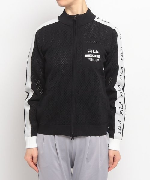 FILA GOLF(フィラゴルフ（レディース）)/FILA GOLF　メッシュ編みニットブルゾン/img01