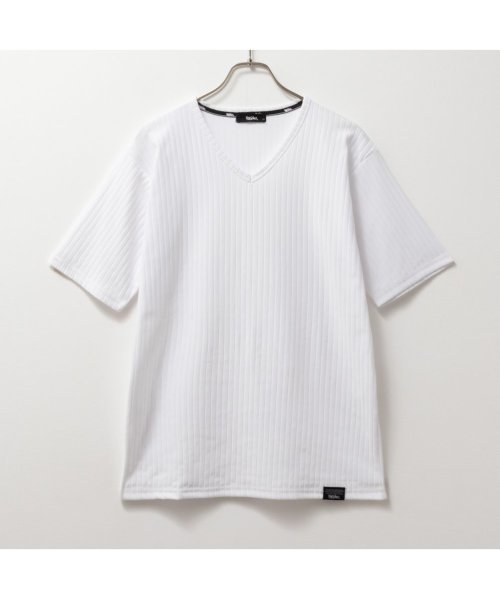 MAC HOUSE(men)(マックハウス（メンズ）)/MOSSIMO モッシモ 針抜きVネック半袖Tシャツ 4273－0804/img02