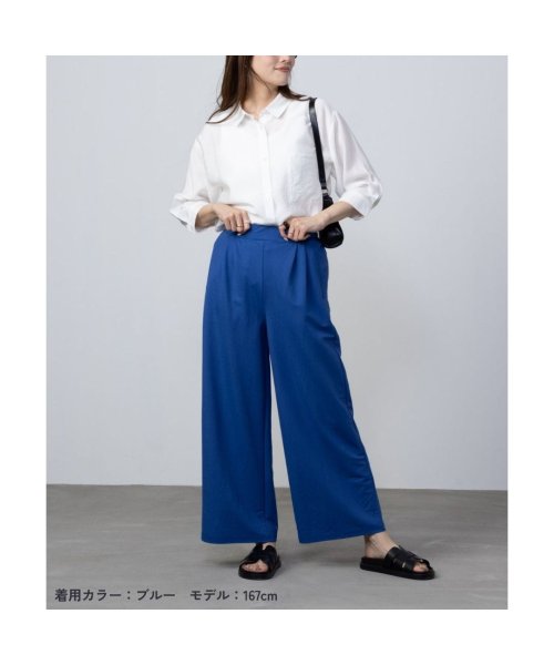 MAC HOUSE(women)(マックハウス（レディース）)/SARARI サラリ NAVY ワイドパンツ MH846－007/img04