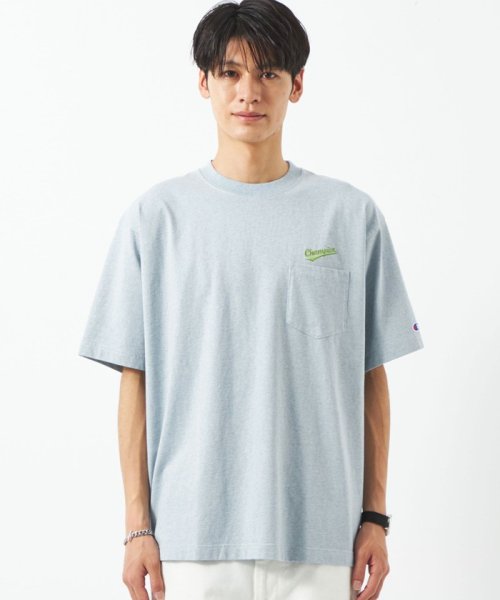 green label relaxing(グリーンレーベルリラクシング)/【別注】＜Champion×green label relaxing＞ロゴ ポケット Tシャツ/img05