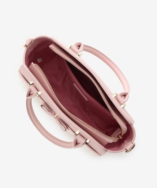 キルティングアクセントリボンハンドバッグ 