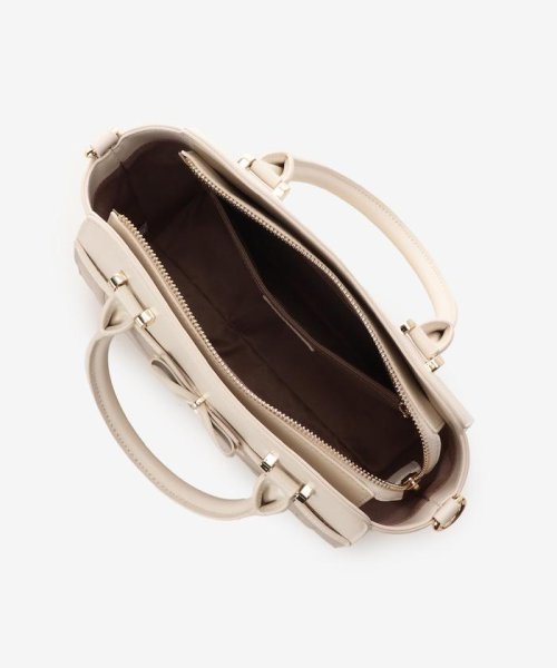 キルティングアクセントリボンハンドバッグ 